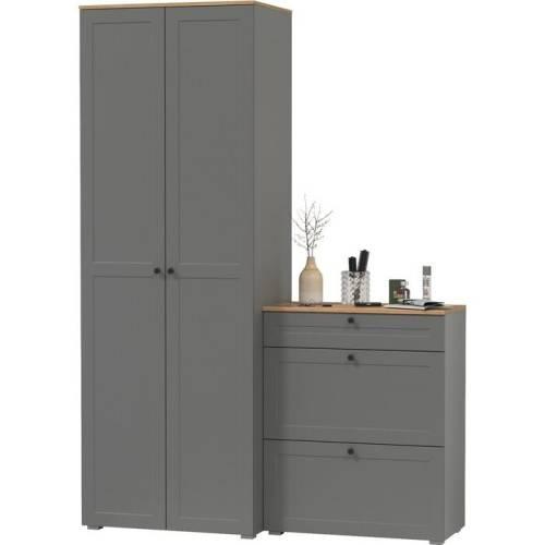 Прихожая Остин №23 Графит/дуб золотой