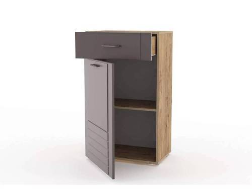 НМ 040.65 ЛВ Тумба для обуви Ливорно /дуб бунратти / софт графит