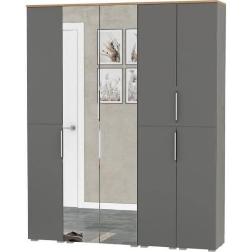 Прихожая Октава 15 Графит серый/Дуб золотой