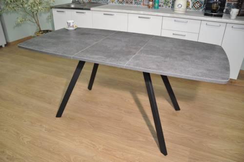 Стол обеденный раскладной Орфей Цемент темный