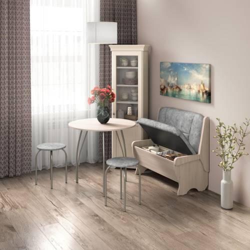 Скамья Лотос 950 / Ясень светлый / Велюр Графит