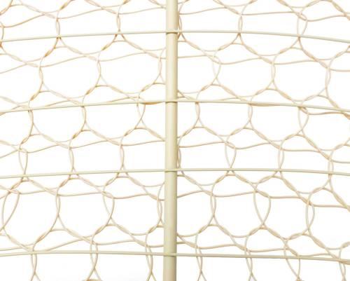 Подвесное кресло КАПЛЯ с ротангом бежевое, зелёная подушка