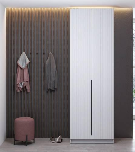 Шкаф для одежды 67.10 Брандо (2-х дв.) МДФ Белый