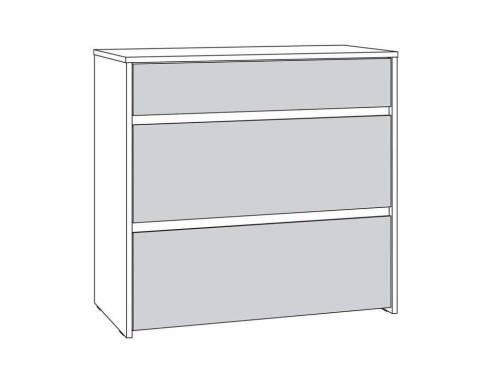 Торонто комод 13.321 Белый/Серый