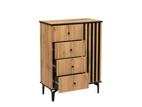 Комод Либерти 51.05 (опора 150) Дуб вотан/Черный