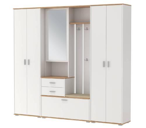 Прихожая модульная Антре 2 Белый / Дуб золотой