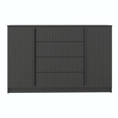 Комод 67.11 "Брандо" (диамант серый/фасад МДФ с ПВХ графит)