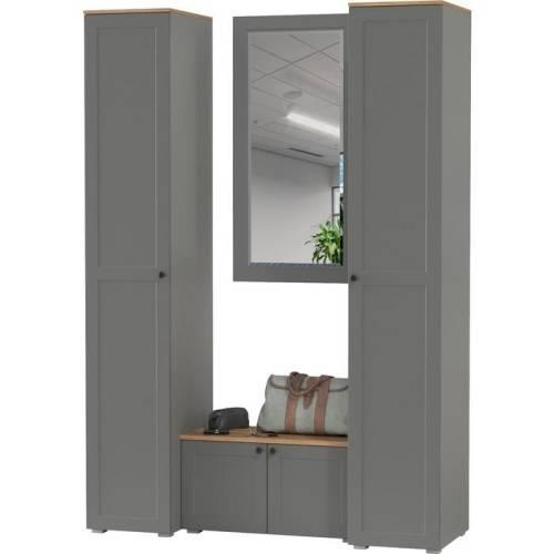 Прихожая Остин №53 Графит/дуб золотой