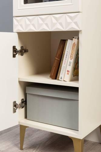 Шкаф-витрина Марион 16.397.01, Слоновая кость