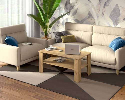 Стол журнальный СЖ-5 дуб крафт золотой