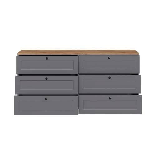 Комод Остин 16.240, Серый Графит/Дуб Золотой Крафт