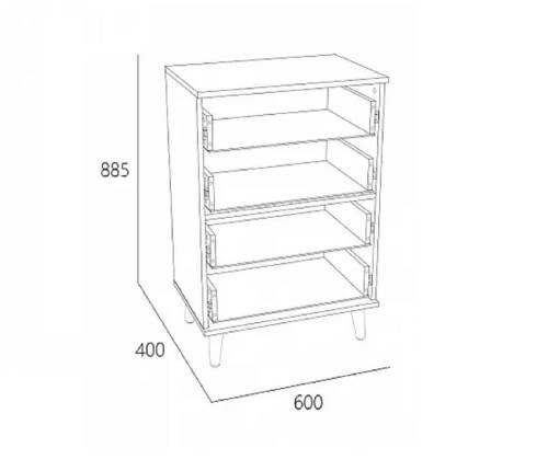 НМ 040.18 Комод Дакота, Сантьяго/Дуб Делано
