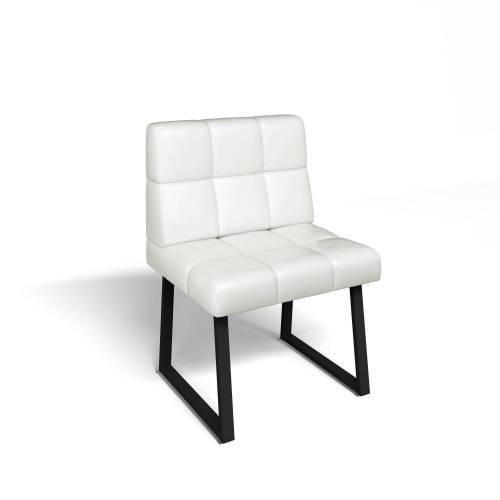 Кухонный диван Реал РМД 660 / Экокожа Милк / Черный муар