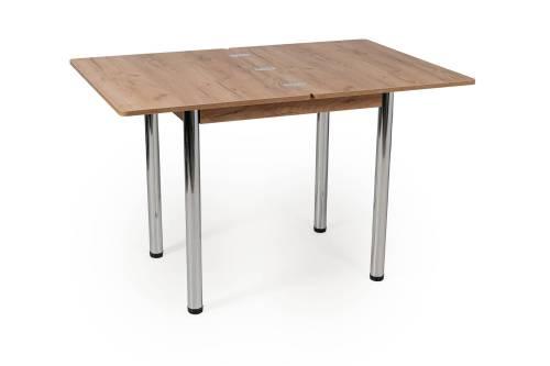 Стол поворотно-раскладной Ирис / Дуб Крафт Золотой / Серебро