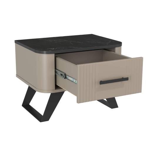 Спальня Фиделия, Серый камень/Мрамор черный