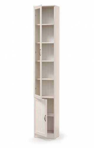 Шкаф-пенал В-17 Оливия Вудлайн Кремовый/Аруша Венге