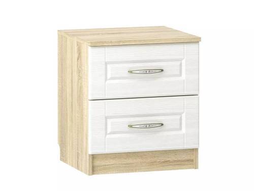 Тумба прикроватная НМ 040.37 Оливия Дуб Сонома/белое дерево