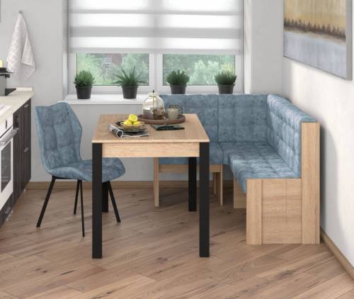 Угловая скамья Квадро дуб сонома/ Лагуна