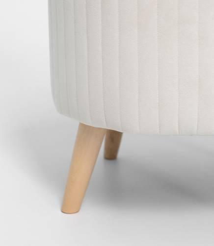 А-1 Пуф круглый стеганный (на ножках), №01 Молочный