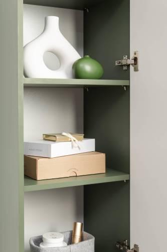 Шкаф-пенал Марион 16.333.01, Дымчатый Зеленый/Олива шагрень