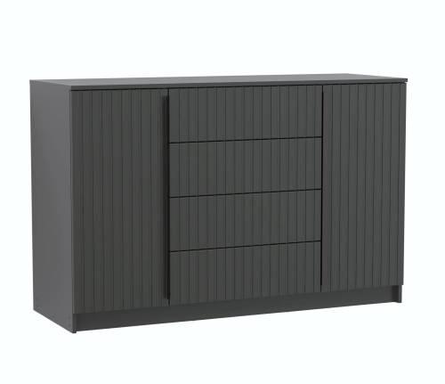 Комод 67.11 "Брандо" (диамант серый/фасад МДФ с ПВХ графит)