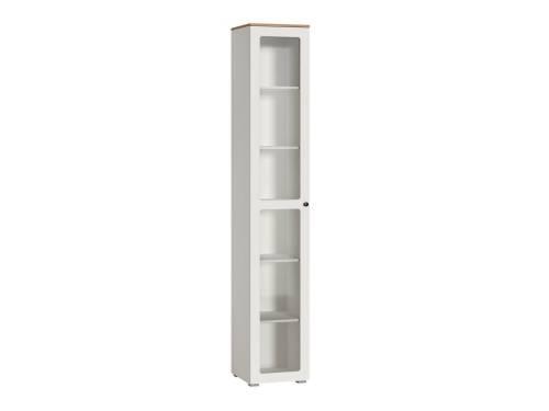 Остин Шкаф-витрина 16.394.03 белый/дуб золотой