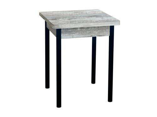 Стол обеденный ЭКО 60*60 / Бетон пайн темный /Опора № 2-круглая муар черный