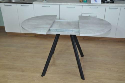 Стол обеденный раскладной Нарди Цемент светлый