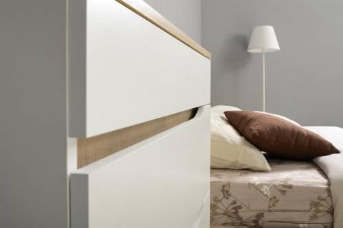 Спальня Муссон 2 Белый/Дуб Эндгрейн