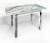 Стол СМ-7 Флорида ноги окрас квадратный белый/хром