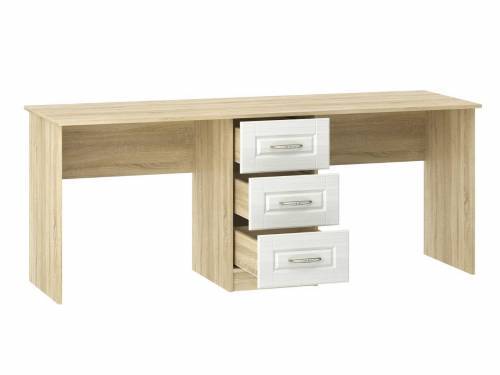 Стол письменный Оливия НМ 041.37 Дуб Сонома/белое дерево