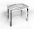 Стол СМ-7 Флорида ноги окрас квадратный белый/хром