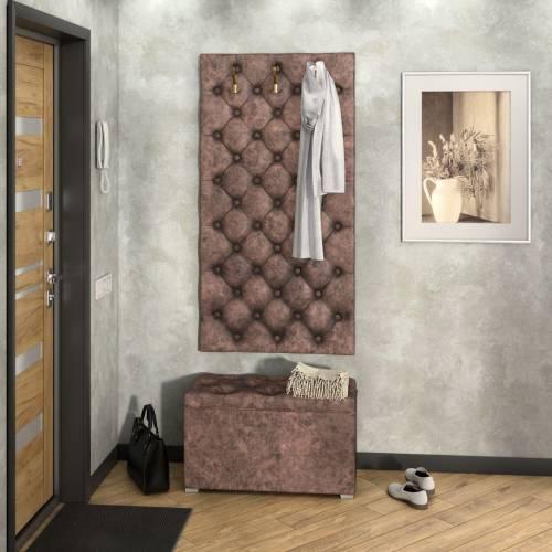 Панель вешалка Мишель 750 / Велюр Коньяк