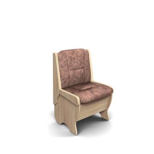 Скамья Лотос 550 / Дуб Сонома / Велюр Коньяк