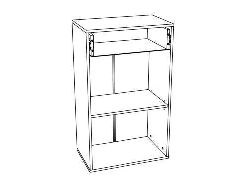 НМ 040.65 ЛВ Тумба для обуви Ливорно /дуб бунратти / софт графит