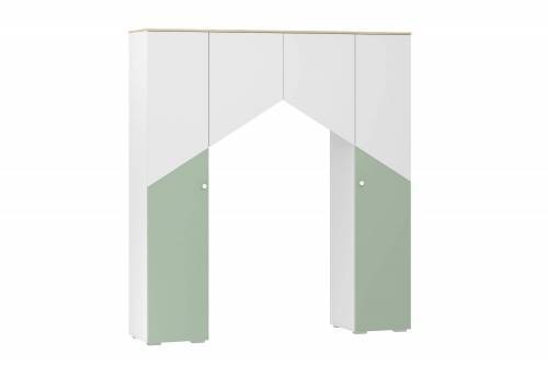 Шкаф комбинированный НМ 041.45 Банни Дуб сонома/белый/макарун