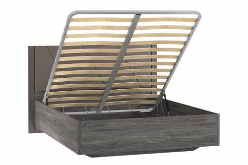 Кровать Саммит НМ 040.71 Ясень анкор тёмный/графит софт