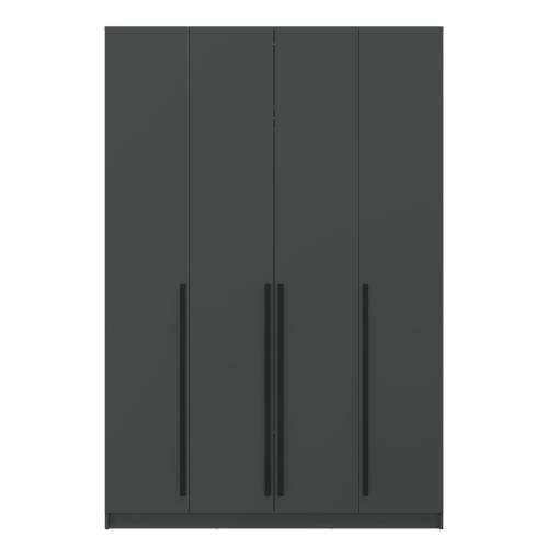 Шкаф для одежды 67.13 "Брандо" (4-х дв.) (диамант серый/фасад ЛДСП диамант серый) (2400)