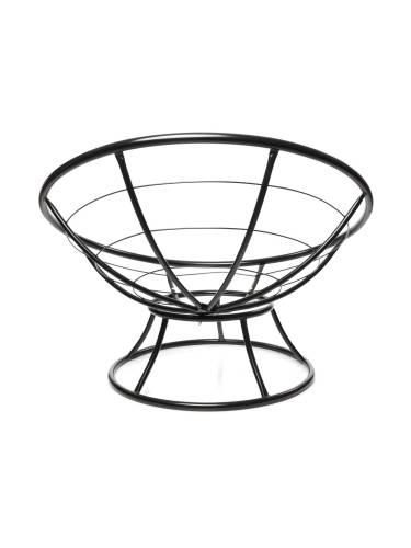 Кресло ПАПАСАН без ротанга чёрное, серая подушка