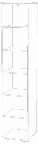 Шкаф для белья НМ 041.43 Левый Банни Дуб сонома/белый/бисквит