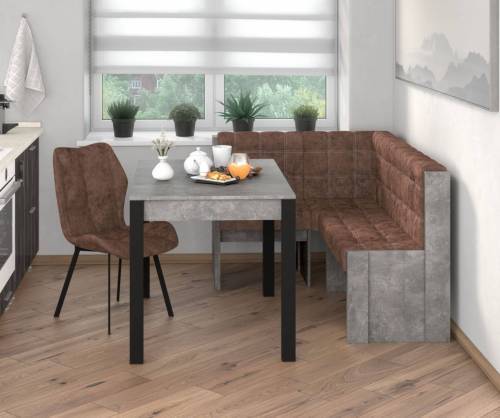 Стол Милан-1 Бител бетон ателье/черный