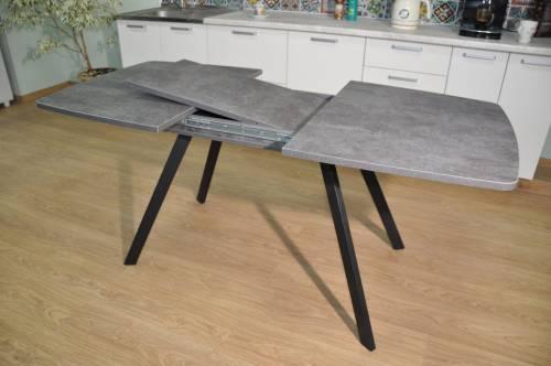 Стол обеденный раскладной Орфей Цемент темный