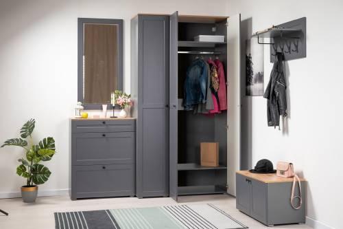 Остин Шкаф 13.224 Серый графит/Дуб Вотан