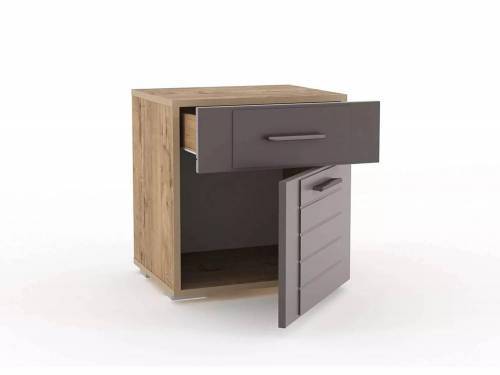 НМ 013.62 Тумба прикроватная Ливорно/дуб бунратти / софт графит