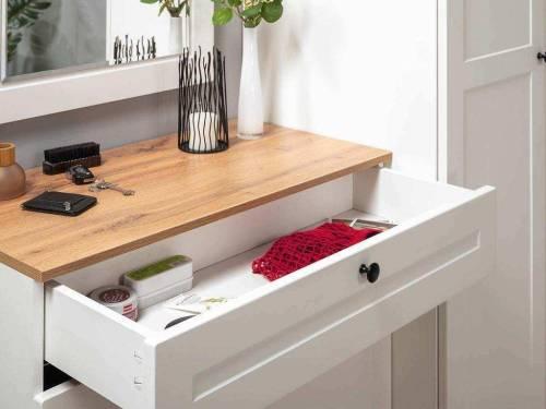 Прихожая Остин 1 Белый шагрень/Дуб Вотан