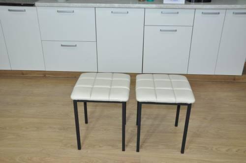 Табурет Текс кожзам Бежевый/каркас черный