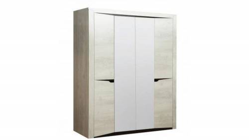 33.01 Лючия 4-х дв. шкаф для одежды бетон пайн белый/венге