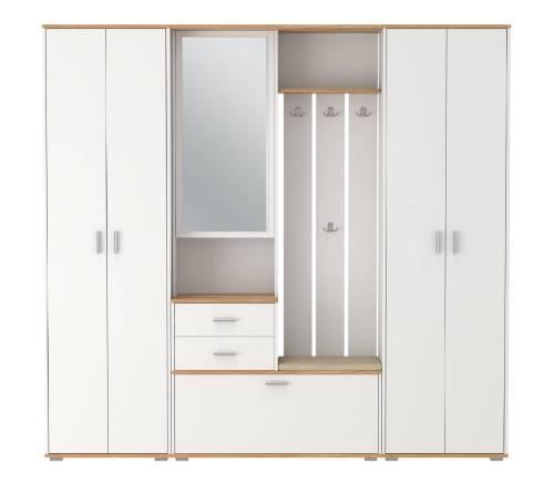 Прихожая модульная Антре 2 Белый / Дуб золотой
