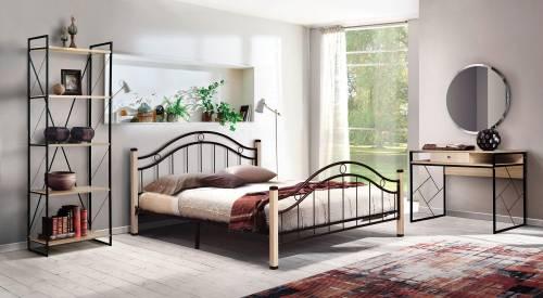 Скарлетт Стеллаж 710 Дуб сонома/Черный