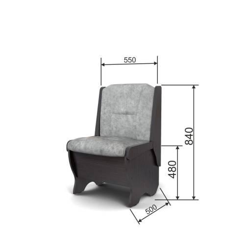 Скамья Лотос 550 / Венге / Велюр Графит